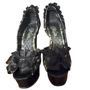 Pleaser Black Heels Elegant Design